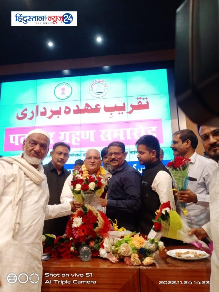 छत्तीसगढ़ उर्दू अकादमी के मनोनीत अध्यक्ष इदरीस गाँधी को हैदर अली ने मिलकर दी बधाई