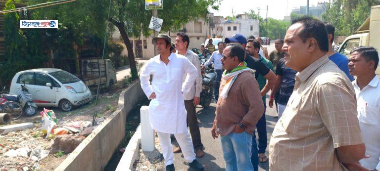 टाटीबंध, शुक्रवारी बाजार, रामदरबार में सड़क निर्माण एवं चौक निर्माण के पूर्व निरीक्षण