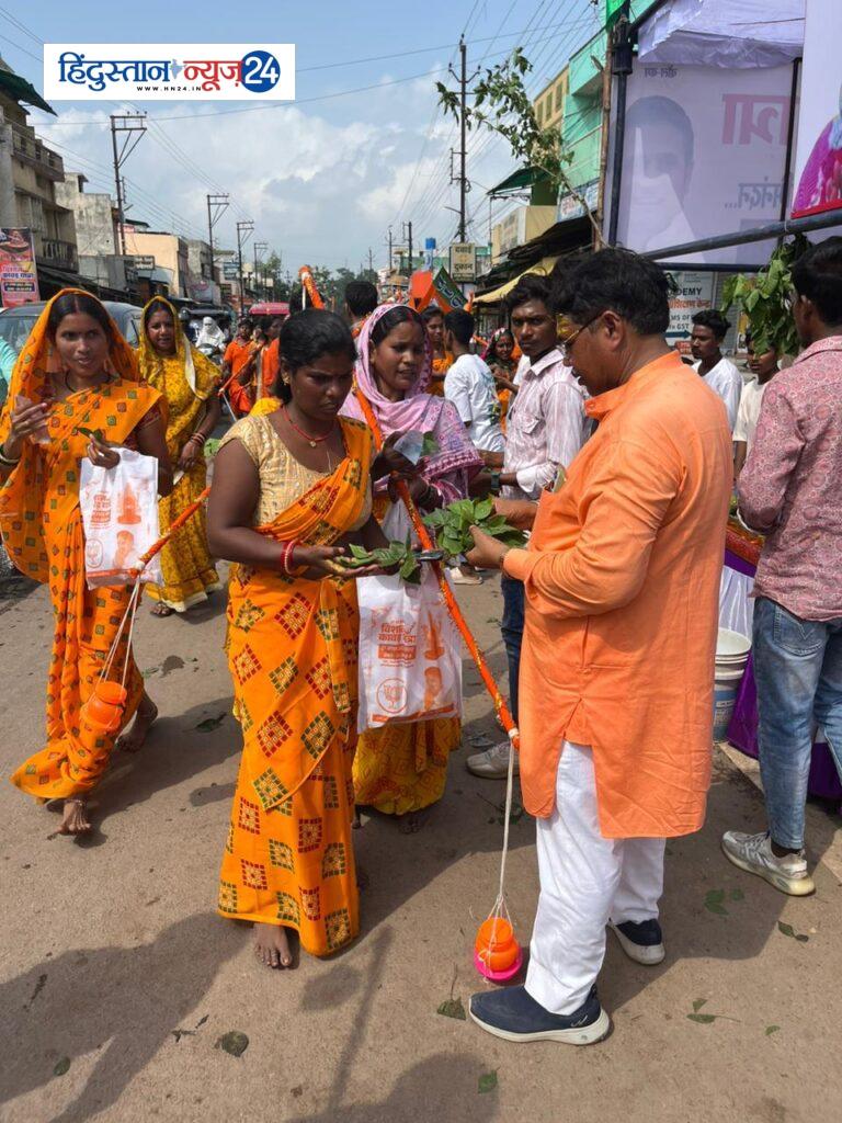 पश्चिम विधानसभा के कांवड़ियों का स्वागत वंदन और अभिनंदन 