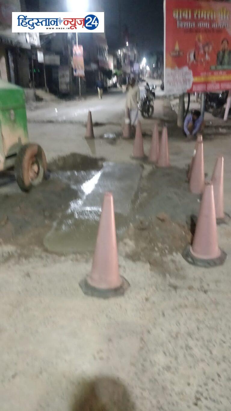 गणेश झांकियों के विसर्जन के पहले सड़कों के रेस्टोरेशन में जुटा Municipal Corporation & Smart City