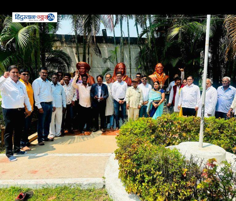 Andhra Mala Committee , आंध्रा माला कमेटी सेक्टर 6 भिलाई के प्रांगण में बनाया गया डाॅ भीमराव अम्बेडकर जयंती