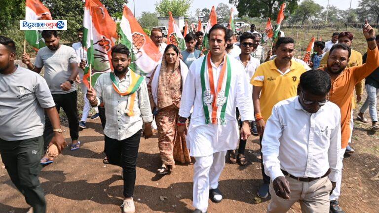 CG CONGRESS , रायपुर लोकसभा प्रत्याशी विकास उपाध्याय धरसींवा ब्लॉक में धुंआधार चुनाव प्रचार…