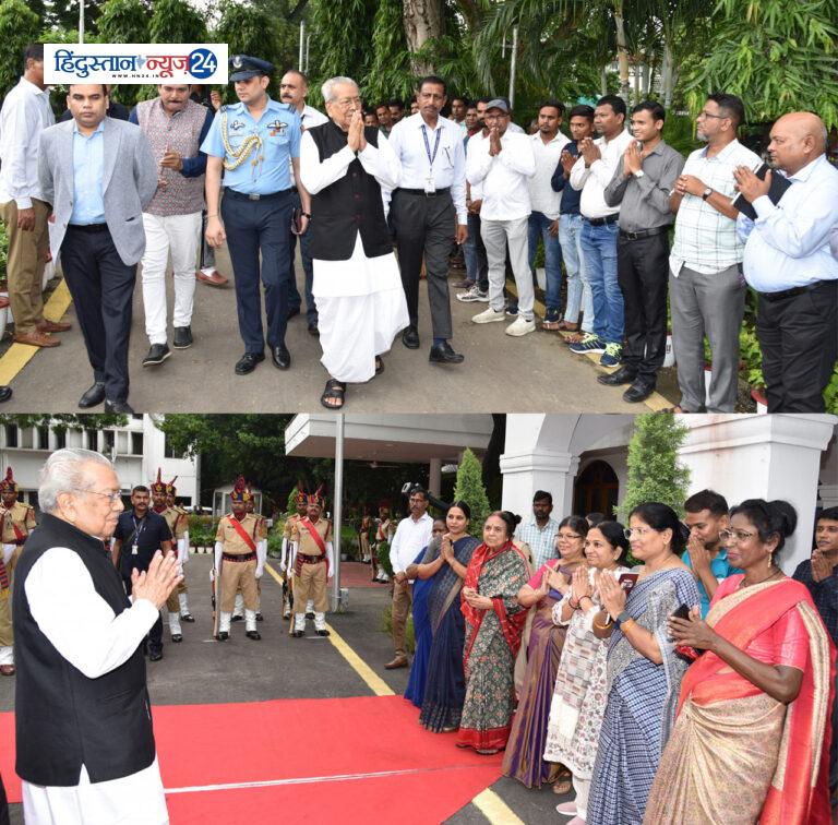 रायपुर : निवर्तमान राज्यपाल विश्वभूषण हरिचंदन को दी गई भावभीनी विदाई
