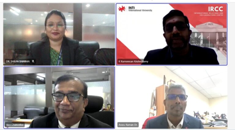 आंजनेय यूनिवर्सिटी, रायपुर (छत्तीसगढ़) और INTI इंटरनेशनल यूनिवर्सिटी, मलेशिया के बीच शैक्षिक समझौता