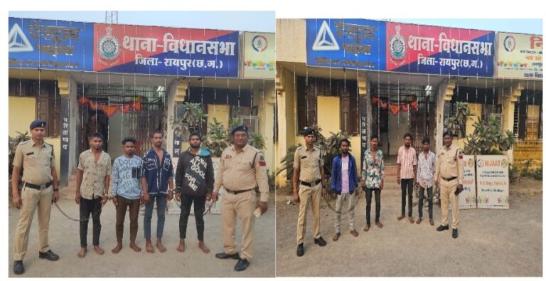 Raipur crime news : शराब भट्टी में आपसी विवाद को लेकर मारपीट कर हत्या की घटनाओं को अंजाम देने वाले दो पक्षों के कुल 08 आरोपी गिरफ्तार , रायपुर पुलिस की त्वरित कार्यवाही