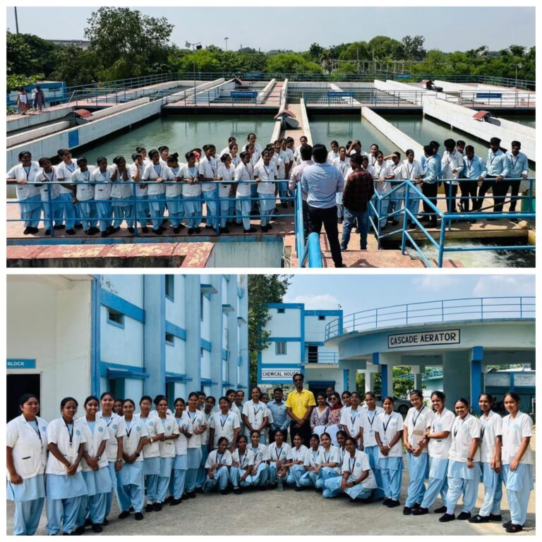 लाईफ केयर कॉलेज ऑफ नर्सिंग बलौदाबाजार के छात्रों ने रायपुर के मठपुरेना जल शुद्धिकरण संयंत्र का किया शैक्षणिक दौरा