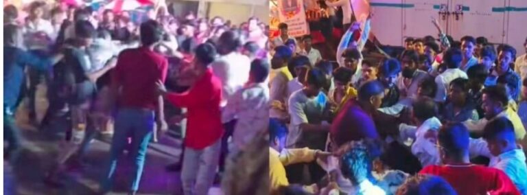 रायपुर में गणेश झांकी के दौरान दो गुटों में भिड़ंत, लात-घूसे और ईंट-पत्थर चले, वीडियो वायरल