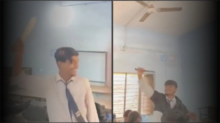 रायपुर के स्वामी आत्मानंद स्कूल में नाबालिग छात्रों का चाकू लहराते वीडियो वायरल, सुरक्षा पर उठे सवाल