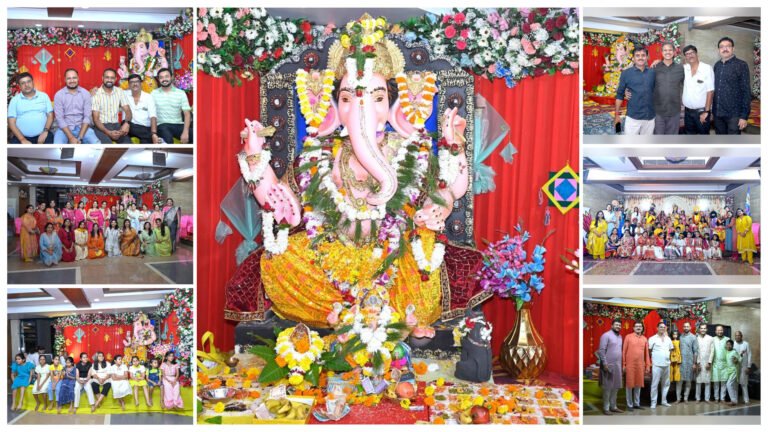 सफायर ग्रीन प्लॉट एंड इम्पीरिया सोसायटी में गणेशोत्सव समारोह हर्षोल्लास से मनाया जा रहा