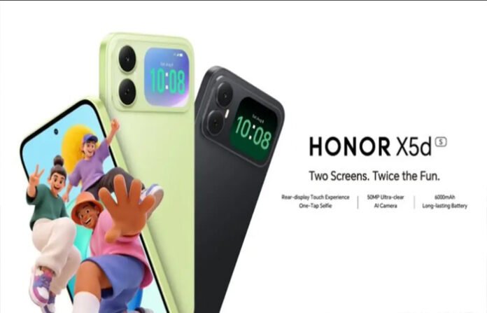 Honor X5ds लॉन्च: पीछे लगी टचस्क्रीन से ले सकेंगे सेल्फी, 50MP कैमरा और 6,000mAh बैटरी, जानें कीमत